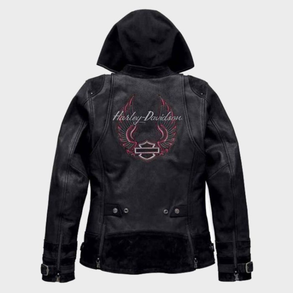 Harley Davidson women leather jacket small 3 in 1